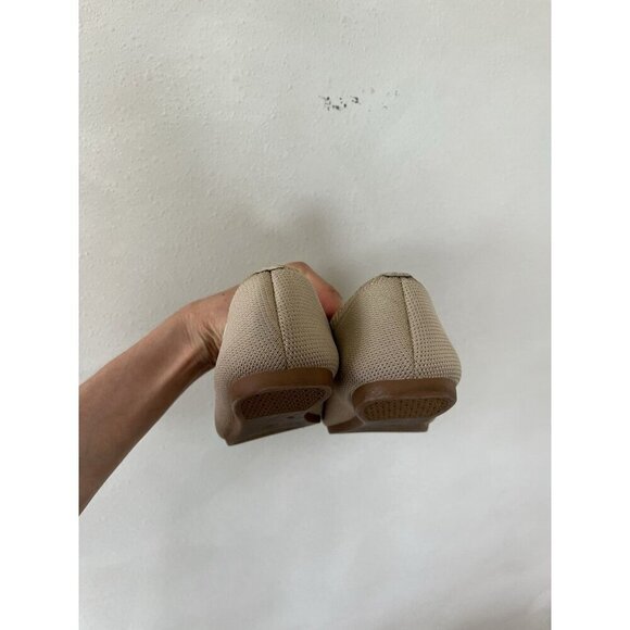 Vivaia Womens Woven 40 9 Slip On Ballet Flats Shoes Pointed Toe Flat Beige Cream - Picture 7 of 8